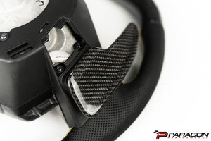 PARAGON PERFORMANCE C8 Z06 STYLE CORVETTE CARBON FIBER STEERING WHEEL - RED