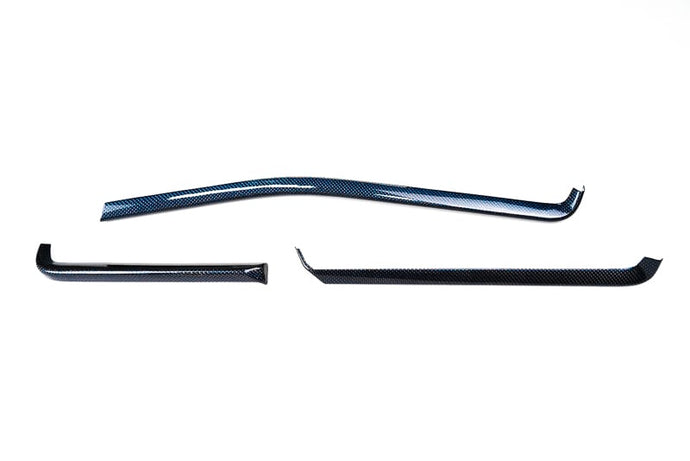 C8 CORVETTE CARBON FIBER INTERIOR TRIM - BLUE - 3 PC KIT