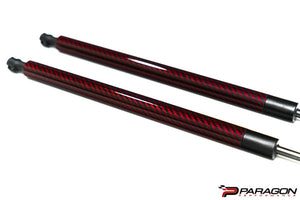 C8 CORVETTE CARBON FIBER HOOD STRUTS - RED | PARAGON PERFORMANCE