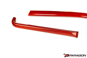 C8 CORVETTE RED CARBON FIBER INTERIOR TRIM - 3 PC KIT