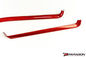 C8 CORVETTE RED CARBON FIBER INTERIOR TRIM - 3 PC KIT