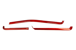 C8 CORVETTE RED CARBON FIBER INTERIOR TRIM - 3 PC KIT