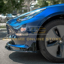 Load image into Gallery viewer, 2017 - 2023 Tesla Model 3 Front Splitter Lip Spoiler Custom Painted Carbon Fiber Hydro
