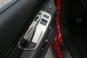 2012-2013 CAMARO COUPE ONLY - DELUXE DOOR HANDLE PULL/SWITCH TRIM PLATES | BRUSHED STAINLESS STEEL W/POLISHED TRIM