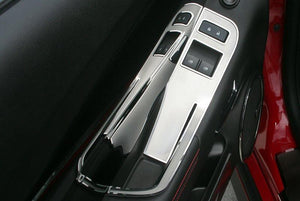 2012-2013 CAMARO COUPE ONLY - DELUXE DOOR HANDLE PULL/SWITCH TRIM PLATES | BRUSHED STAINLESS STEEL W/POLISHED TRIM