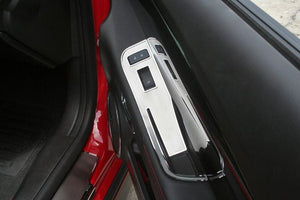 2012-2013 CAMARO COUPE ONLY - DELUXE DOOR HANDLE PULL/SWITCH TRIM PLATES | BRUSHED STAINLESS STEEL W/POLISHED TRIM