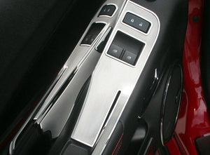 2012-2013 CAMARO COUPE ONLY - DELUXE DOOR HANDLE PULL/SWITCH TRIM PLATES | BRUSHED STAINLESS STEEL W/POLISHED TRIM