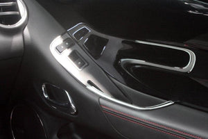 2012-2013 CAMARO COUPE ONLY - DELUXE DOOR HANDLE PULL/SWITCH TRIM PLATES | BRUSHED STAINLESS STEEL W/POLISHED TRIM