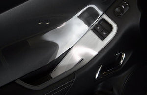 2010-2011 CAMARO COUPE ONLY - DOOR HANDLE PULL/SWITCH DELUXE TRIM PLATE 2PC | STAINLESS STEEL