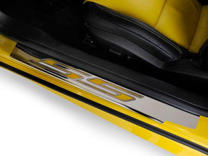 2010-2015 CAMARO SS - OUTER DOOR SILLS WITH 'SS' INLAY 2PC | STAINLESS STEEL, CHOOSE INLAY COLOR