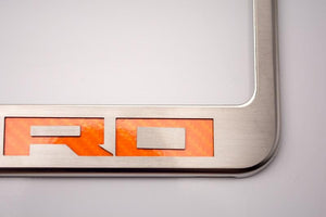 CAMARO - LICENSE PLATE FRAME WITH CAMARO LETTERING | STAINLESS STEEL, CHOOSE VINYL OR LED COLOR