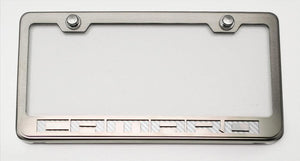 CAMARO - LICENSE PLATE FRAME WITH CAMARO LETTERING | STAINLESS STEEL, CHOOSE VINYL OR LED COLOR