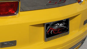 CAMARO - LICENSE PLATE FRAME WITH CAMARO LETTERING | STAINLESS STEEL, CHOOSE VINYL OR LED COLOR