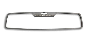 2012-2013 CAMARO - REAR VIEW MIRROR TRIM 'CAMARO' RECTANGLE MIRROR | BRUSHED STAINLESS