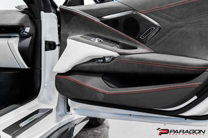 CCS C8 CORVETTE CARBON FIBER DOOR KICK PANEL OVERLAY