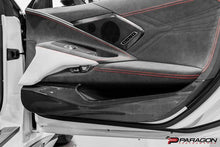 Load image into Gallery viewer, CCS C8 CORVETTE CARBON FIBER DOOR KICK PANEL OVERLAY
