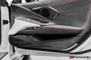 CCS C8 CORVETTE CARBON FIBER DOOR KICK PANEL OVERLAY