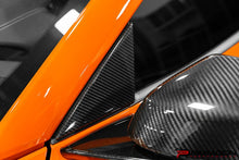 Load image into Gallery viewer, CCS C8 CORVETTE CARBON FIBER A PILLAR TRIM OVERLAY
