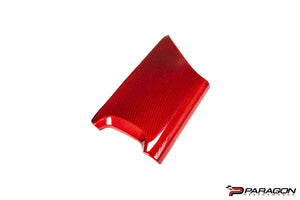 CCS C8 CORVETTE RED CARBON FIBER CENTER CONSOLE LID OVERLAY