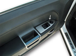 2008-2014 CHALLENGER 5.7/SRT8 - DOOR ARM CONTROL TRIM 2PC | BRUSHED STAINLESS STEEL