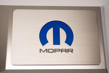 Load image into Gallery viewer, 2008-2023 CHALLENGER/2005-2015 CHARGER - FUSE BOX COVER PLATE WITH MOPAR M LOGO | BRUSHED STAINLESS STEEL
