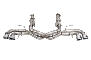 CORSA C8 CORVETTE EXTREME SOUND 3.0" TRACK CAT BACK QUAD 4.5" TIPS