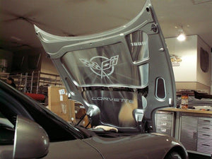 1997-2004 C5Z06 CORVETTE - C5 HOOD PANEL INSERTS 5PC  POLISHED STAINLESS STEEL  C5Z06 PLAIN & POLISHED HOOD PANEL