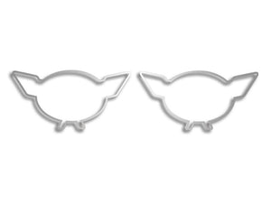 1997-2004 C5Z06 CORVETTE - C5 EMBLEM TRIM RINGS 2PC  POLISHED FINISH