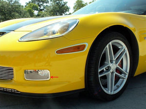 2006-2013 Z06ZR1GSC6 CORVETTE - BILLET STYLE DRIVING LIGHT COVERS 2PC  POLISHED STAINLESS