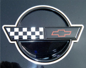 1991-1996 C4 CORVETTE EMBLEM TRIM RINGS 2PC | POLISHED FINISH