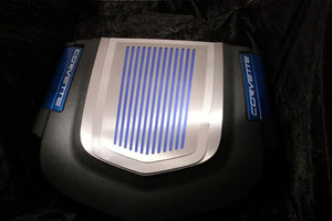 2009-2013 CORVETTE ZR1 ONLY - ENGINE SHROUD COVER RIBBED STYLE 2PC | POLISHED STAINLESS STEEL