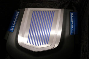 2009-2013 CORVETTE ZR1 ONLY - ENGINE SHROUD COVER RIBBED STYLE 2PC | POLISHED STAINLESS STEEL