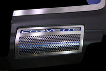 Load image into Gallery viewer, 2009-2013 CORVETTE ZR1 ONLY - ENGINE SHROUD SIDE INSERTS 2PC  PERFORATED STAINLESS
