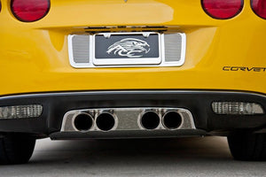 2005-2013 C6 CORVETTE - BILLET STYLE EXHAUST FILLER PANEL FOR STOCK EXHAUST | POLISHED STAINLESS STEEL