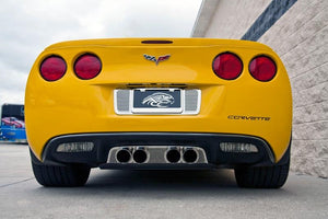 2005-2013 C6 CORVETTE - BILLET STYLE EXHAUST FILLER PANEL FOR STOCK EXHAUST | POLISHED STAINLESS STEEL