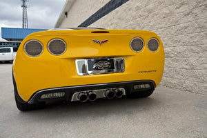 2005-2013 C6 CORVETTE - BILLET STYLE EXHAUST FILLER PANEL FOR STOCK EXHAUST | POLISHED STAINLESS STEEL