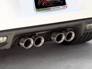 2005-2013 C6/GS - EXHAUST FILLER PANEL, NPP DUAL-MODE/BI-MODE | BLAKK STEALTH STAINLESS LASER MESH