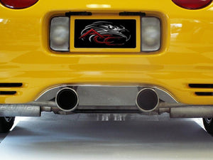 1997-2004 C5Z06 CORVETTE - EXHAUST FILLER PANEL FOR BORLA STINGER DUAL 4 ROUND PIPES  POLISHED STAINLESS