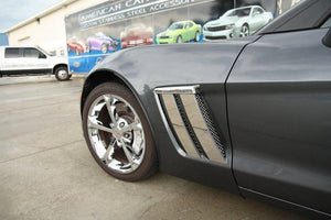 2010-2013 GRAND SPORT CORVETTE - FENDER TRIM PLATES 4PC  POLISHED STAINLESS STEEL