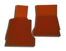 Load image into Gallery viewer, 2005-2013 C6 CORVETTE - ORANGE DIAMOND PLATE FLOOR MATS 2PC | POLISHED ALUMINUM
