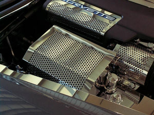 2005-2013 C6 CORVETTE - FUSE BOX COVER PERFORATED STYLE | POLISHED STAINLESS STEEL