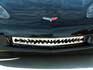 2005-2013 C6 CORVETTE - SHARK TOOTH STYLE FRONT GRILLE  POLISHED STAINLESS STEEL