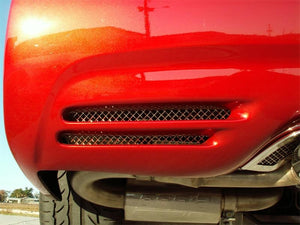 1997-2004 C5/Z06 CORVETTE - REAR BUMPER GRILLES LASER MESH 2PC | POLISHED STAINLESS STEEL