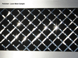 1997-2004 C5/Z06 CORVETTE - REAR BUMPER GRILLES LASER MESH 2PC | POLISHED STAINLESS STEEL