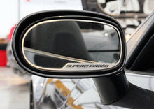 Load image into Gallery viewer, 2005-2013 C6 CORVETTE - SIDE VIEW MIRROR TRIM SUPERCHARGED STYLE [STANDARD]  BRUSHED STAINLESS
