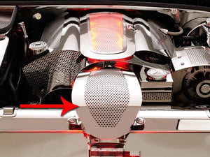 1997-2004 C5/Z06 CORVETTE - STOCK AIR TUBE COVER | PERFORATED STAINLESS STEEL