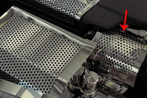 2009-2011 CORVETTE ZR1 ONLY - ALTERNATOR COVER PERFORATED STYLE | POLISHED STAINLESS STEEL
