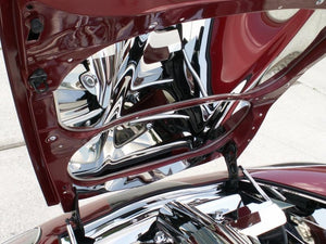 1997-2004 C5Z06 CORVETTE - C5 HOOD PANEL INSERTS 5PC  POLISHED STAINLESS STEEL  C5Z06 PLAIN & POLISHED HOOD PANEL