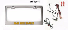 Load image into Gallery viewer, CUSTOM HEMI LICENSE PLATE FRAME | STAINLESS STEEL, CHOOSE VINYL OR LED COLOR
