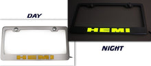 Load image into Gallery viewer, CUSTOM HEMI LICENSE PLATE FRAME | STAINLESS STEEL, CHOOSE VINYL OR LED COLOR
